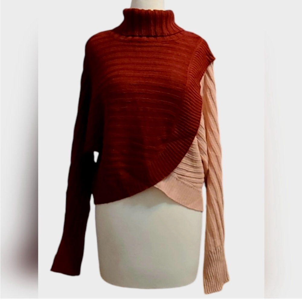 NWT Almost Famous size 1X burgundy/pink sweater